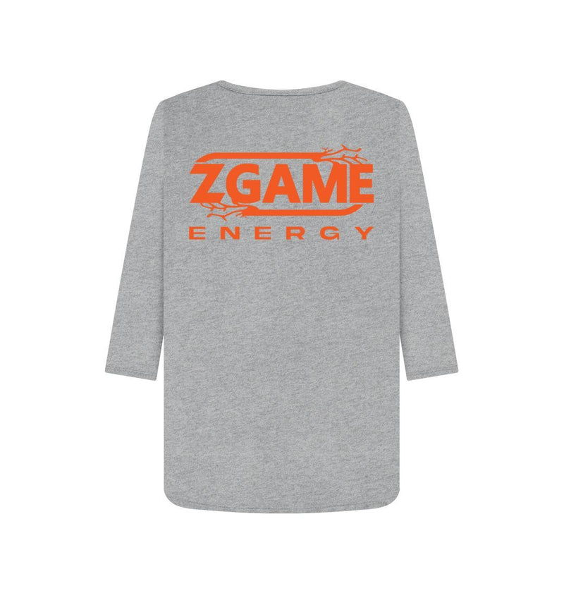 Athletic Grey Z Game 100% Certified Organic Cotton Women's 3\\\\\\\/4 Sleeve T-shirt