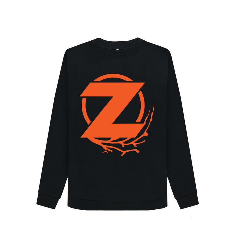 Black Z Game 100% Certified Organic Cotton Women's Crewneck Jumper