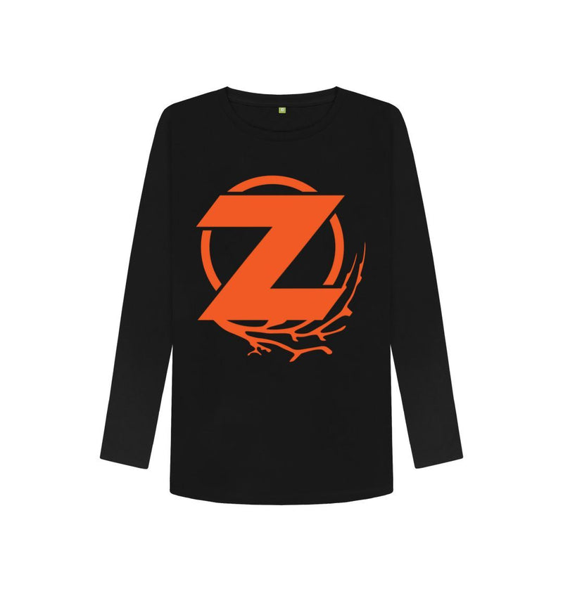 Black Z Game 100% Certified Organic Cotton Women's Long Sleeve T-shirt