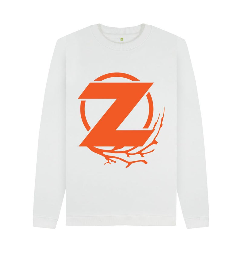 White Z Game 100% Certified Organic Cotton Crew Neck Men's Sweater