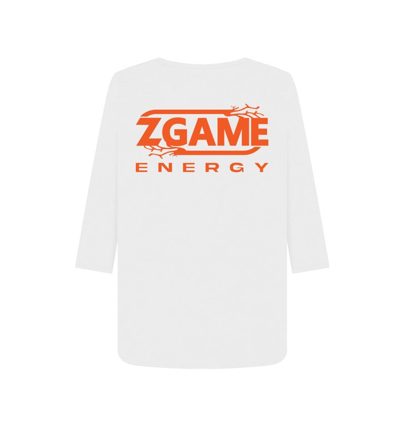 White Z Game 100% Certified Organic Cotton Women's 3\\\\\\\/4 Sleeve T-shirt