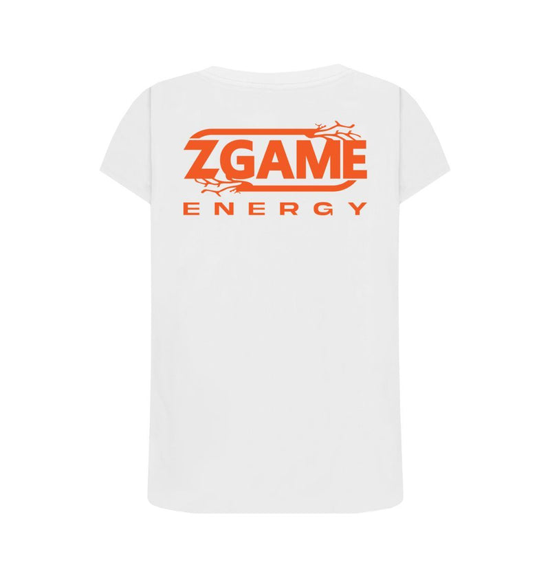 White Z Game 100% Certified Organic Cotton Women's Scoop Neck T-shirt