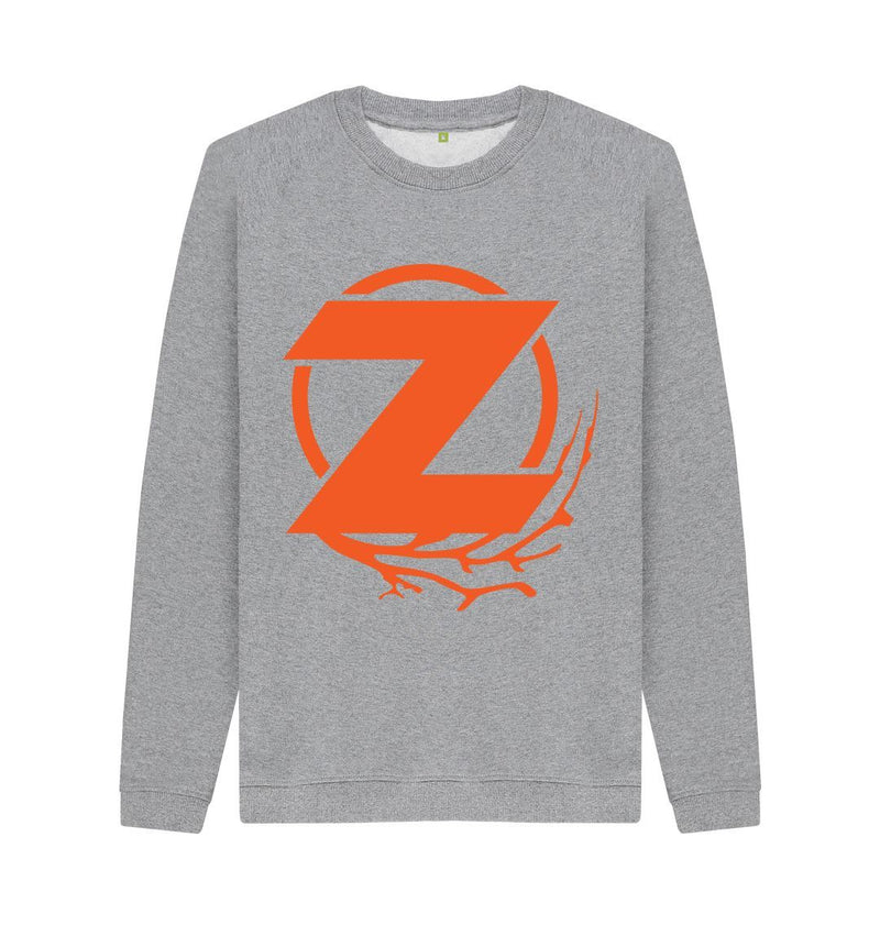 Light Heather Z Game 100% Certified Organic Cotton Crew Neck Men's Sweater